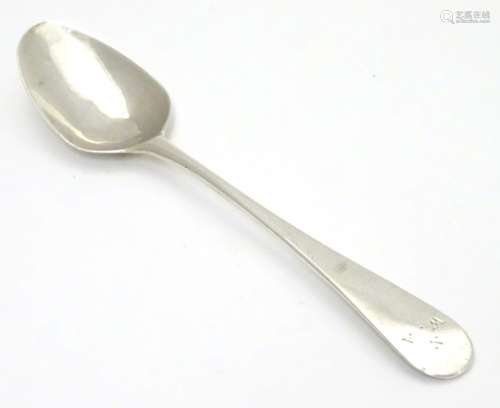 A Geo III silver Old English pattern teaspoon, hallmarked London 1800 maker Peter Anne and William