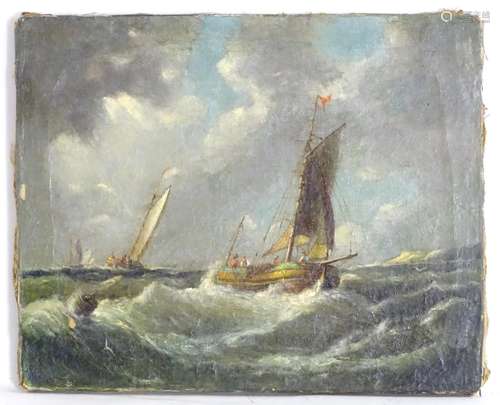 Manner of John Moore of Ipswich (1820-1902), East Anglian Marine School, Oil on canvas, A seascape