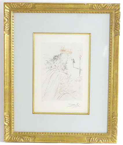 After Salvador Dali (1904-1989), Lithograph, King Lear from the Much Ado About Shakespeare series.