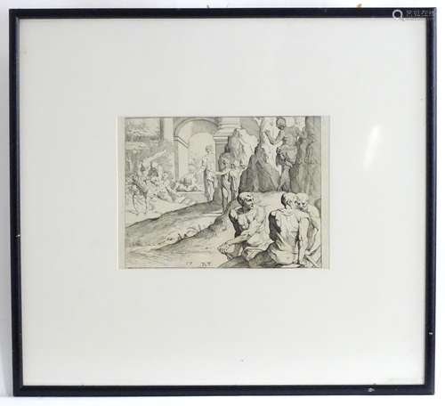 After Theodore van Thulden (1606-1669), Etching, Ulysses in the Land of the Laestrygones, no. 17