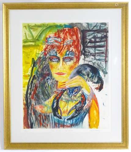 After John Bellany (1942-2013), Limited edition colour etching, no. 62/200, The Queen of the