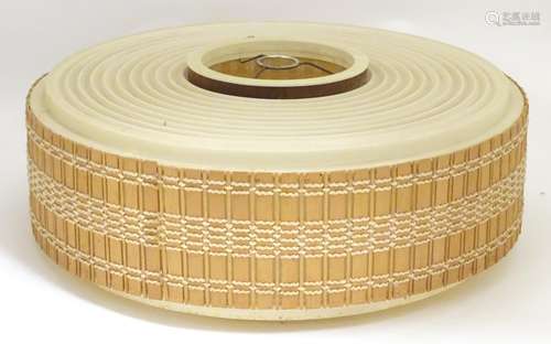 Vintage Retro, Mid Century: a 1970s plastic and bamboo pendant lamp shade, 16