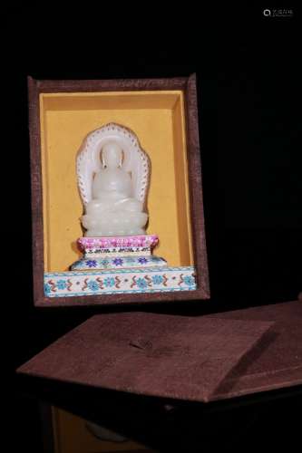 A Hetian Jade Buddha Ornament