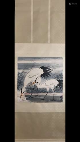 A Painting Of Crane, Lin Fengmian Mark