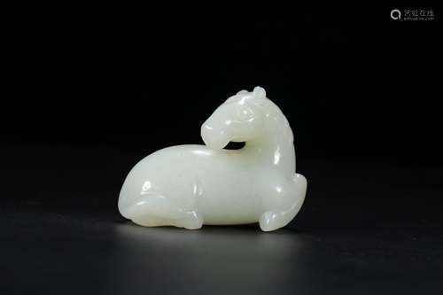 A Hetian Jade Horse Ornament