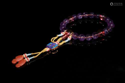 A Purple Crystal Bracelet