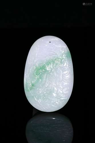 A Jadeite Figure-Story Pendant