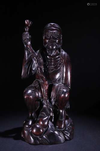 An Agarwood Figure Ornament