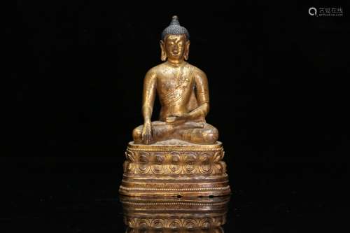 A Gilt Bronze Gautama Buddha