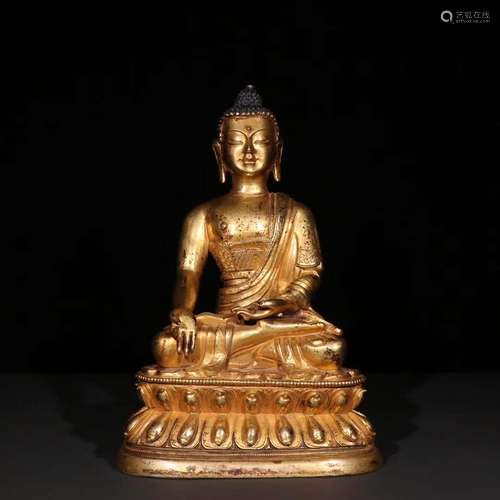 A Gilt Bronze Gautama Buddha