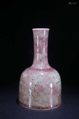 A Porcelain Red Glazed Zun Vase