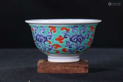A Porcelain Enameled Cup