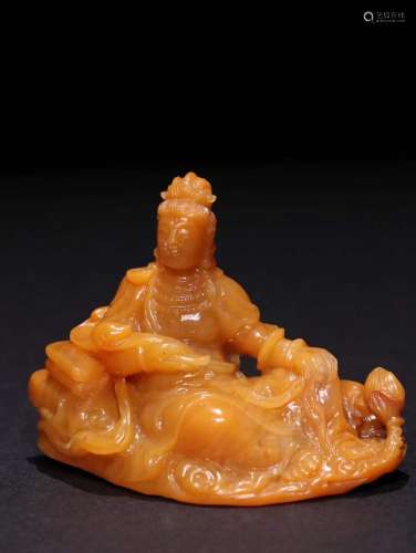 A Tianhuang Stone Guanyin Ornament