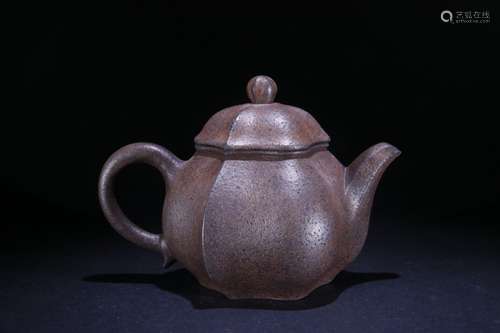 A Zisha Teapot Of Melon Shaped