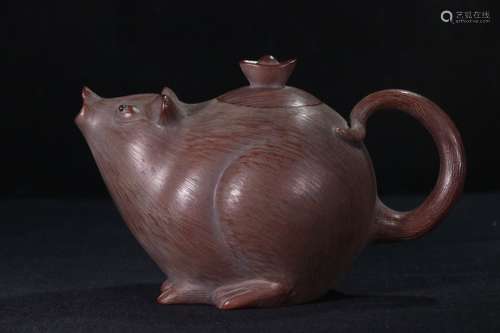 A Zisha Teapot Of Mouse Shaped