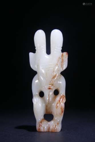 A Hetian Jade Beast Ornament