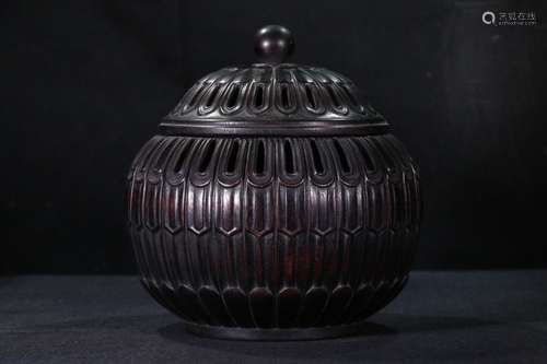 A Rosewood Censer Ornament