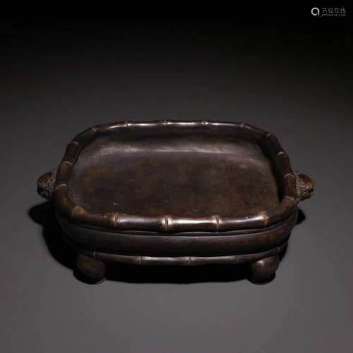 A Bronze Censer With Beast Pattern