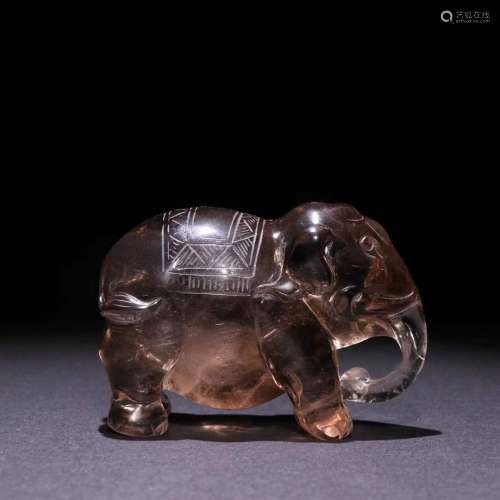 A Quartz Elephant Ornament