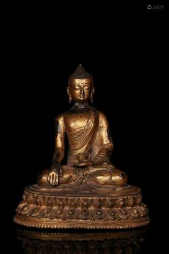 A Gilt Bronze Gautama Buddha