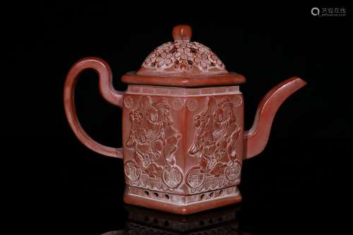 A Zisha Teapot Of Figure-Story