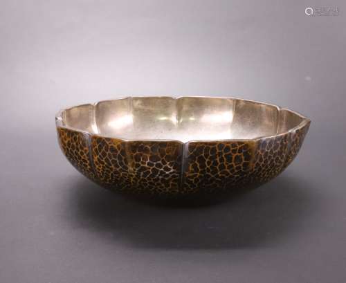 義清款黃銅鎏銀菓子鉢