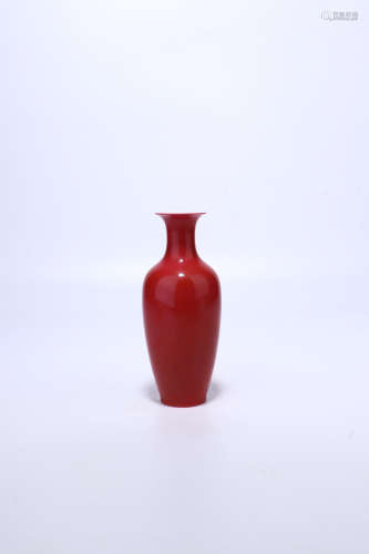chinese sacrificial red glazed porcelain vase