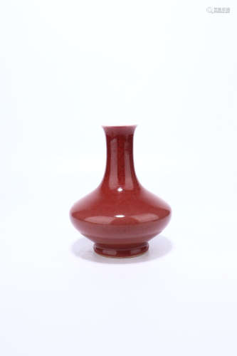 chinese sacrificial red glazed porcelain vase