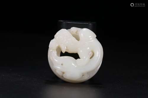 Hetian Jade Dragon Carved Pendant