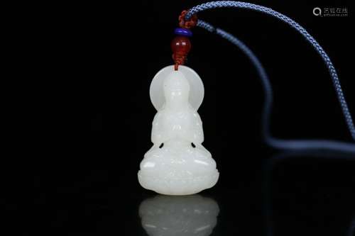 Hetian Jade Guanyin Pendant