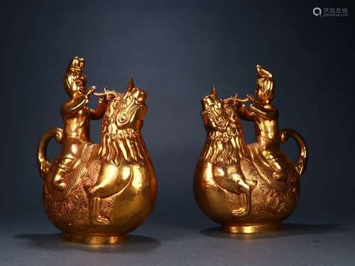 Pair Of Gilt Bronze Ornament