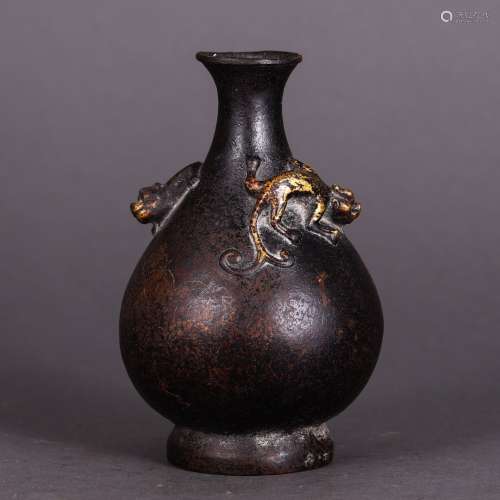 Gilt Bronze Ear Vase
