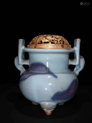 Porcelain Jun Kiln Ear Censer