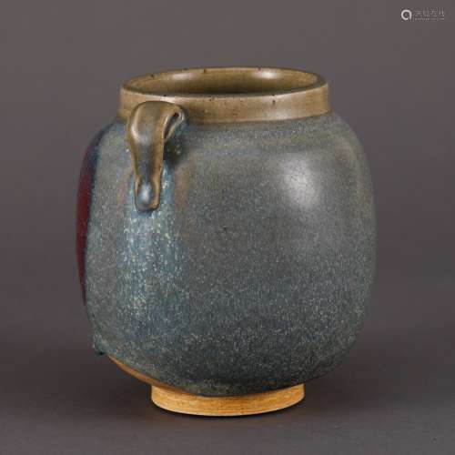 Porcelain Pea Glaze Ear Vase