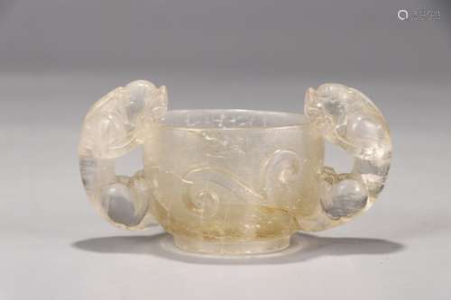 Crystal Dragon Carved Cup