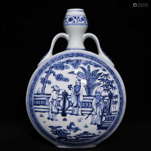 Porcelain Blue&White Story Pattern Vase