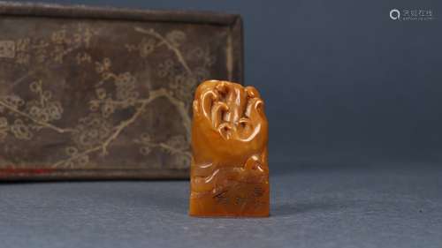 Tianhuang Stone Bergamot Seal With Mark