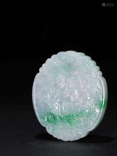 Jadeite Manjusri Pendant