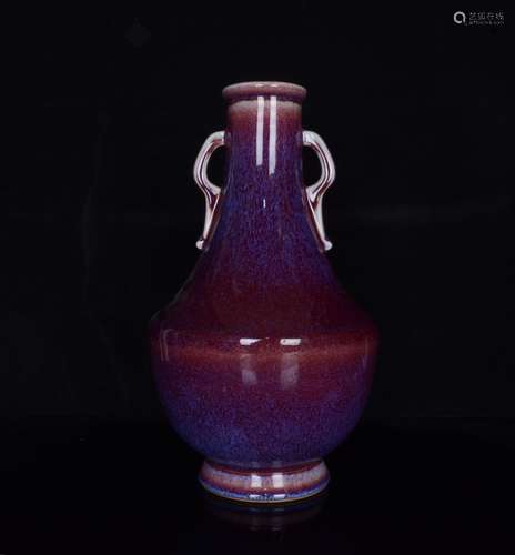 Porcelain Transmutation Glaze Ear Vase