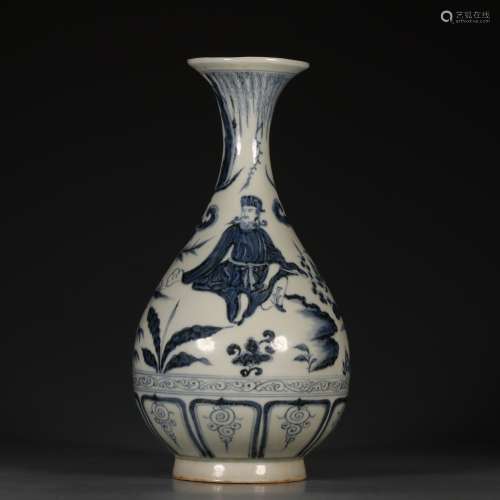 Porcelain Blue&White Story Pattern Yuhuchun Vase