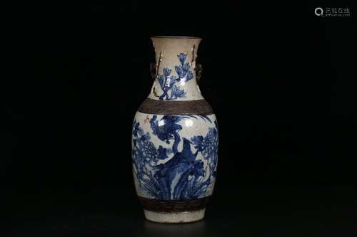 Porcelain Blue&White Auspicious Pattern Vase