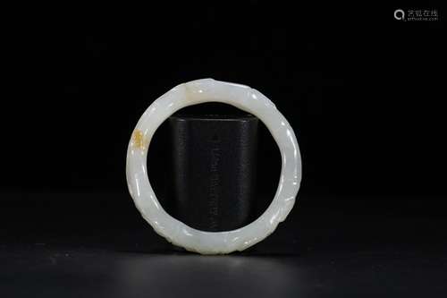 Hetian Jade Bamboo Joint Pattern Bangle