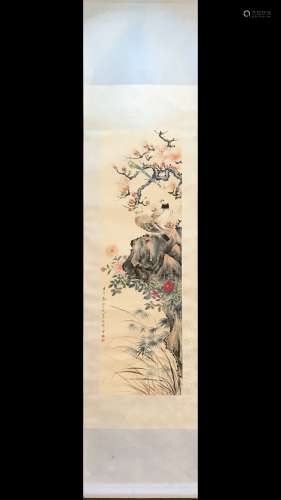 Painting Of Bird&Floral, Yan Bolong Mark