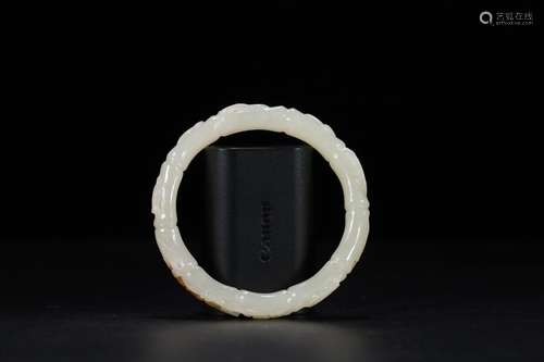 Hetian Jade Bamboo Joint Pattern Bangle