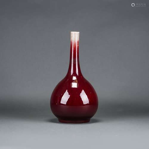 A CHINESE COPPER-RED-GLAZED BOTTLE VASE