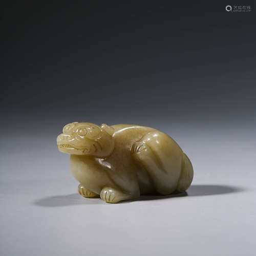 A White Jade Lucky Beast Ornament