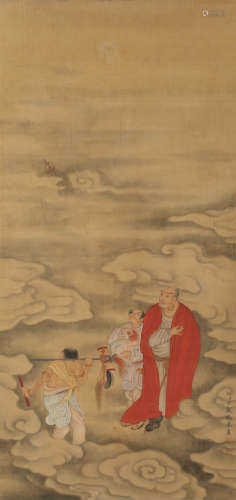 A Chinese Figures Painting, Ding Guanpeng Mark