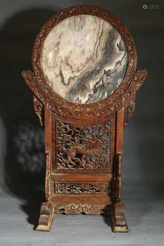 HUANGHUALI WOOD CARVED SCREEN