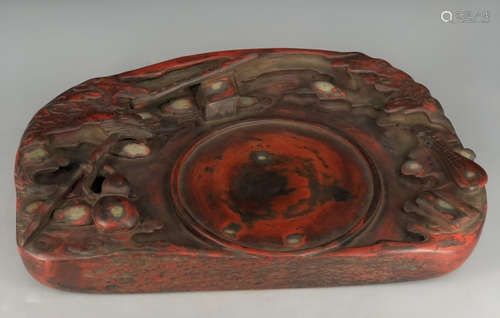 INK SLAB CARVED WITH DRAGON