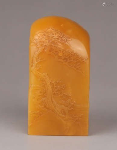 TIANHUANG STONE SEAL CARVED WITH FIGURE STORY